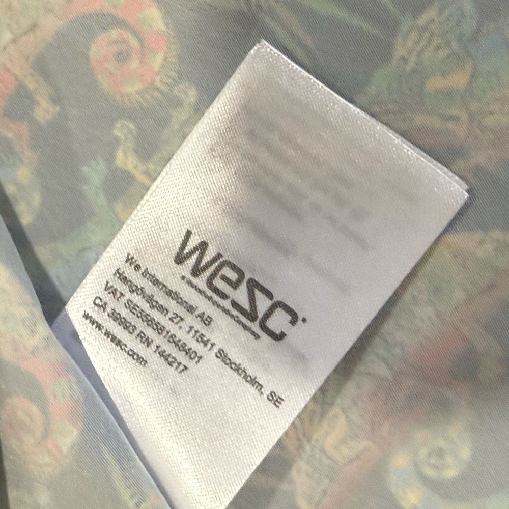 WeSC Unisex Shirt Short Sleeve Oden Chameleons 4 Men’s M Medium Women’s L Large - Picture 5 of 10